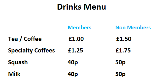 Cafe Drinks Prices