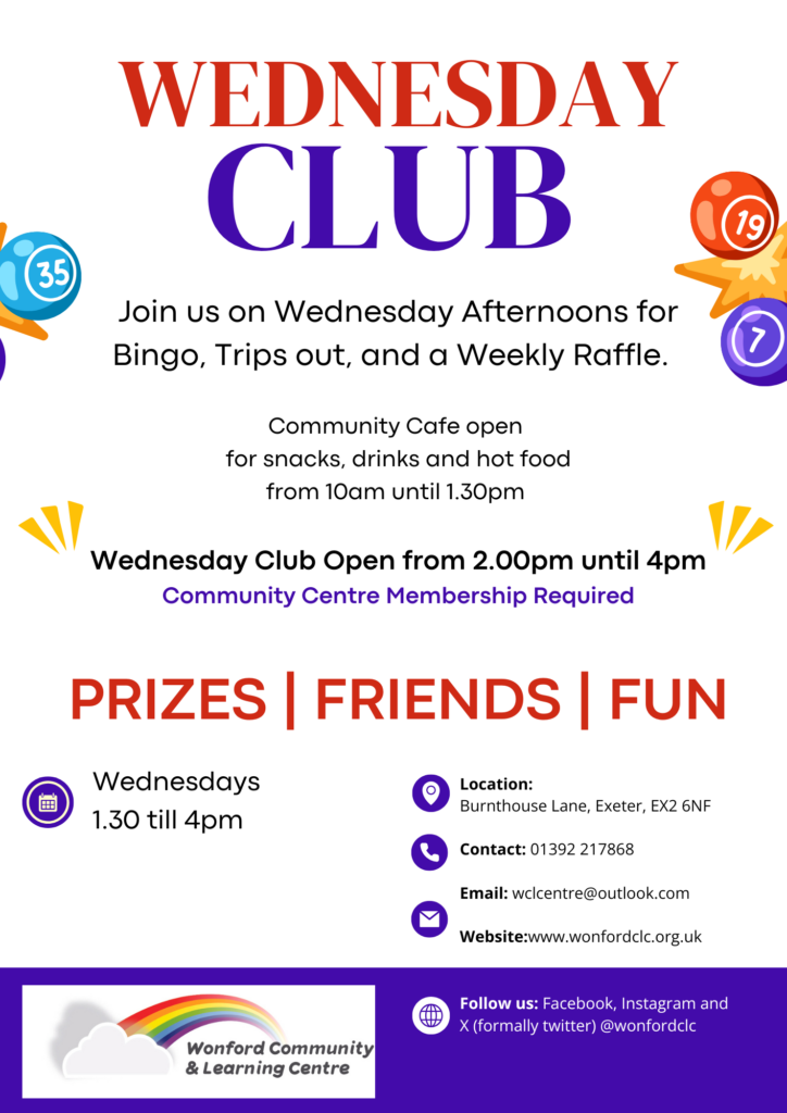 wednesday club at Wonford community centre