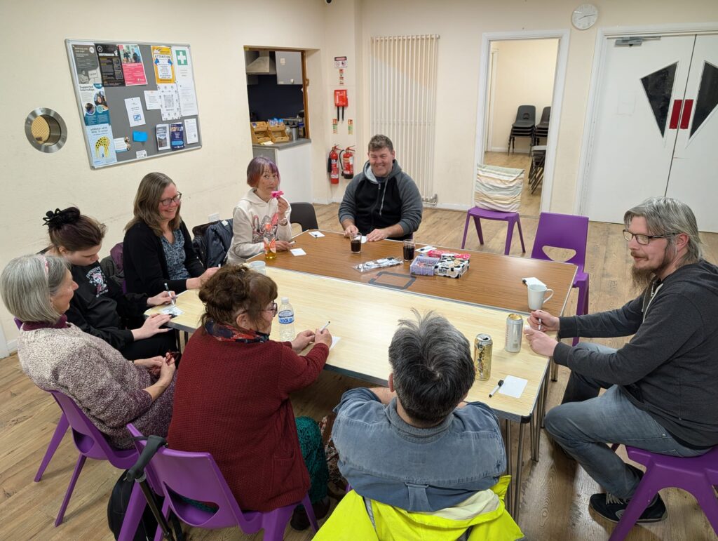game night for over 18's once a month at Wonford Community Centre